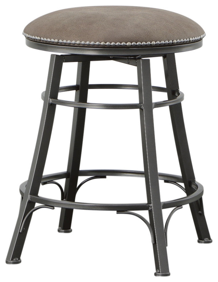 Bali Backless Swivel Bar Chair Grey, Counter Stool