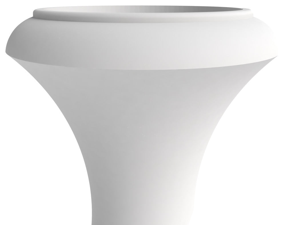 Daisy Fiberstone Urn Planter for Indoor and Outdoor, White