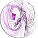 Billowing Smoke Purple, Abstract Digital Art Round Metal Wall Art, 38"
