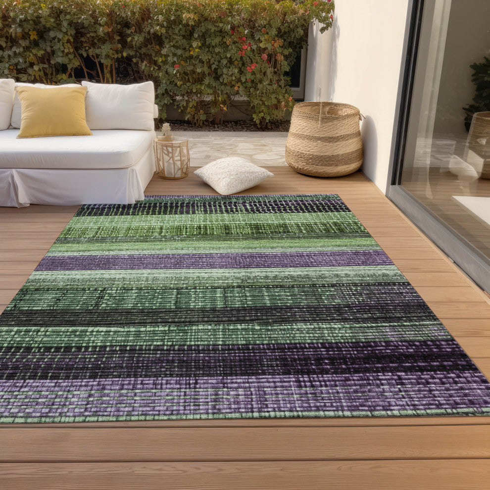 Machine Washable Indoor/Outdoor Chantille ACN1873 Purple 2'6" x 3'10" Rug