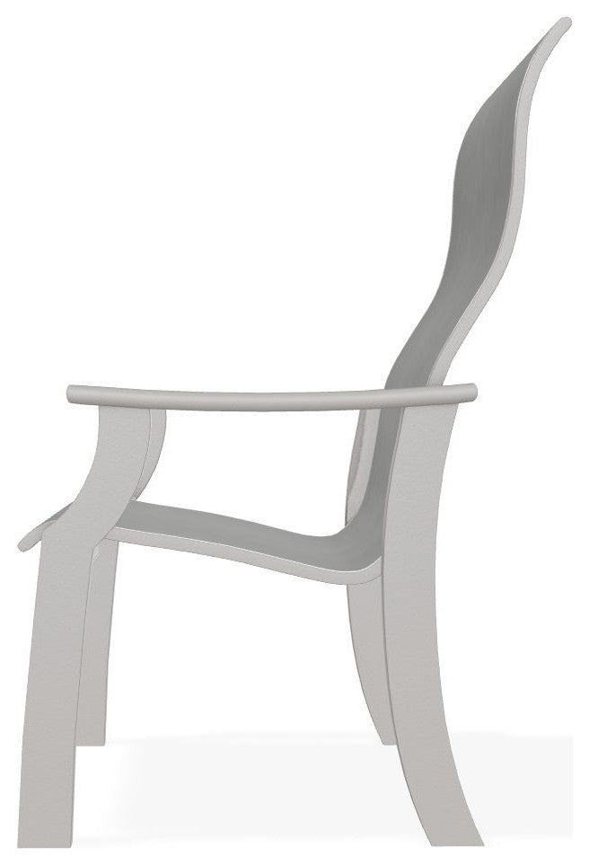 St. Catherine Sling Outdoor Armchair, Alloy/Warm Gray
