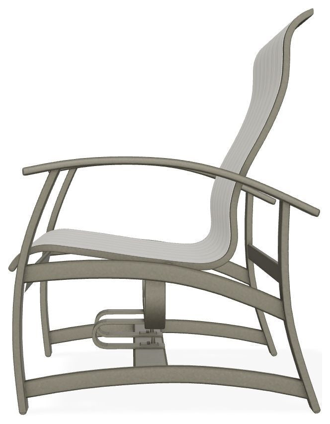 Belle Isle Sling Outdoor Hidden Motion Lounge Chair, Harbor/Storm