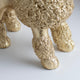 23" Gold Resin Poodle Dog Table Lamp With White Drum Shade