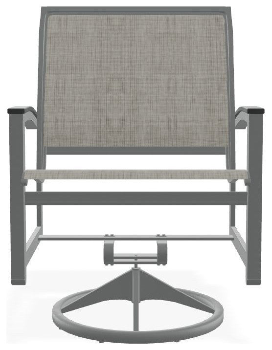 Bazza Sling Outdoor Swivel Rocker, Smoke/Graphite