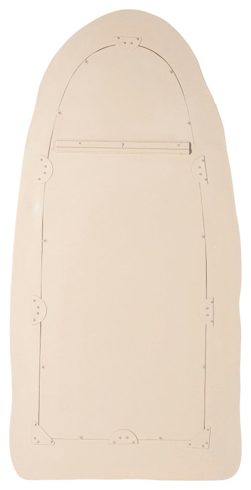 Kaia Cream Textured Small Floor Mirror