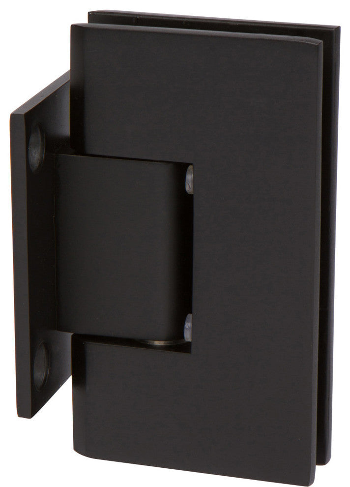 Heavy Duty Square Corner Shower Hinge, Short Back Plate, Antique Black