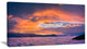 "Bright Panoramic Sunset Over Sea" Extra Large Wall Art Landscape, 40"x20"