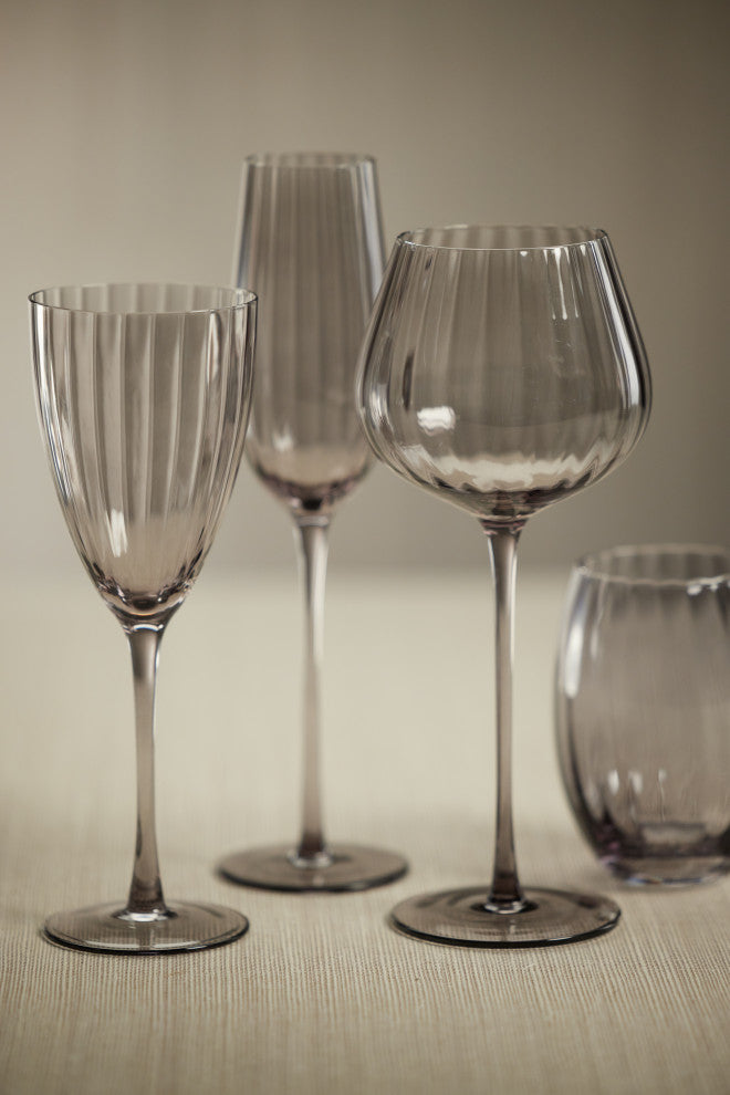 Malden Optic Champagne Flutes, Set of 4, Smoke