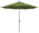11' Champagne Auto-Tilt Crank Lift Aluminum Umbrella, Sunbrella, Spectrum Cilantro
