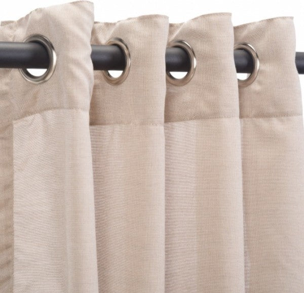 Shadow Wren Sunbrella Outdoor Curtain With Grommets, 120" Long