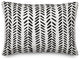Black and White Modern Herringbone 14x20 Lumbar Pillow