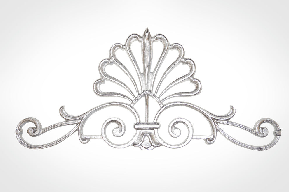 French Shell Crown, Platinum Silver, No Crystal