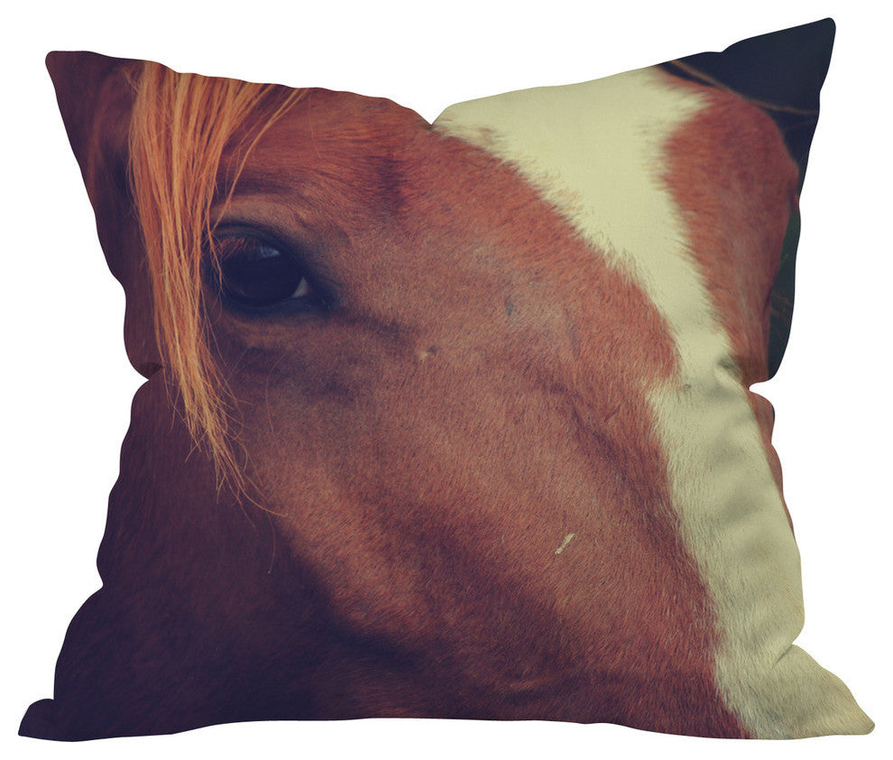 Allyson Johnson Horse Sense 2 Outdoor Throw Pillow, 16x16x4