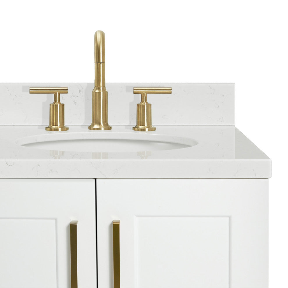 Ariel Taylor 36" Right Offset Single Oval Sink Bathroom Vanity