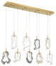 Norah 9L 51" Gold Mix Chandelier