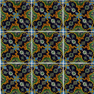 4.2x4.2 9 pcs Syria-Turkish Talavera Mexican Tile
