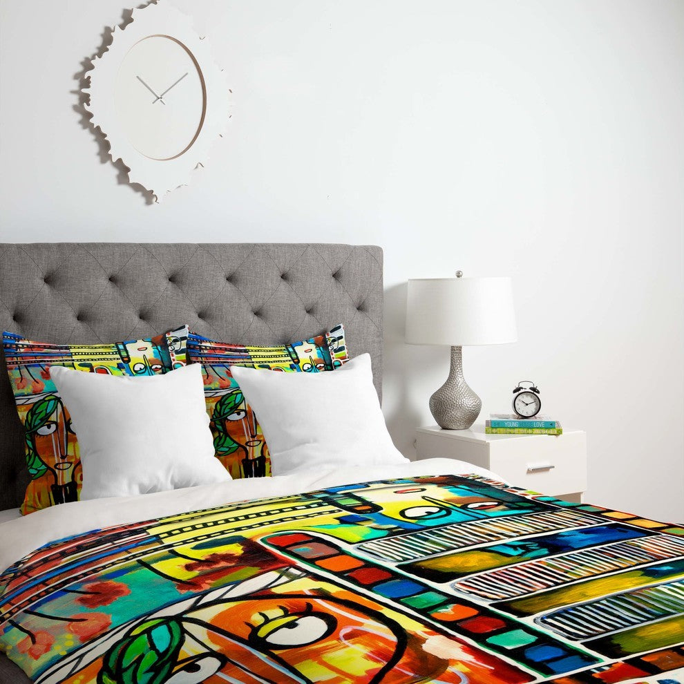 Deny Designs Robin Faye Gates Musical Chairs Duvet Cover - Lightweight