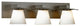 Wren 3 Light Sconce, Dark Smoke Finish, Opal Glass
