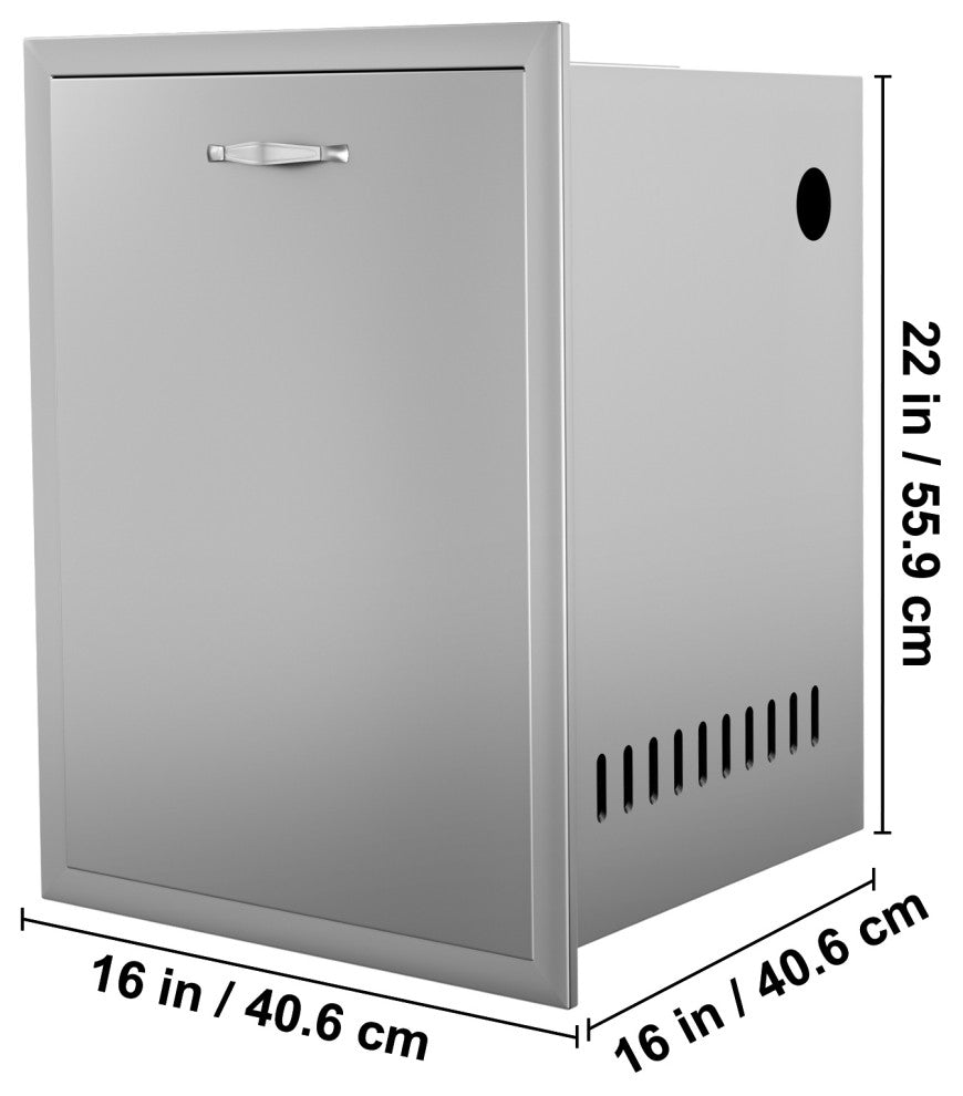 Outdoor Kitchen Propane Tank Drawer Stainless Steel Pull Out Trash Drawer