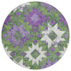 Machine Washable Indoor/Outdoor Chantille ACN1879 Green 8' x 8' Round Rug