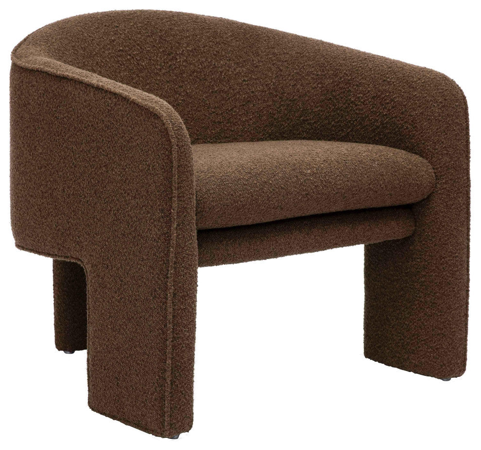 Marla Chocolate Brown Boucle Accent Chair Brown