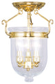 Jefferson Ceiling Mount, Polished Brass