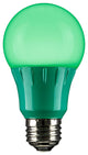 Sunlite Led A Type Colored 3W Light Bulb Medium, E26, Base, Green