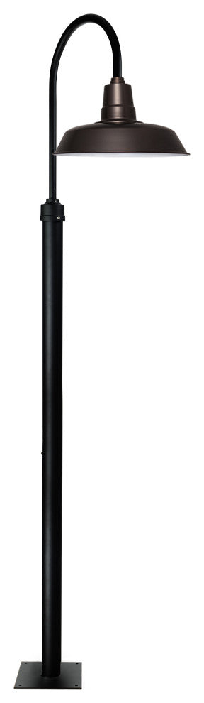 Cocoweb 18" Vintage LED Post Lamp in Mahogany Bronze With 8' Post