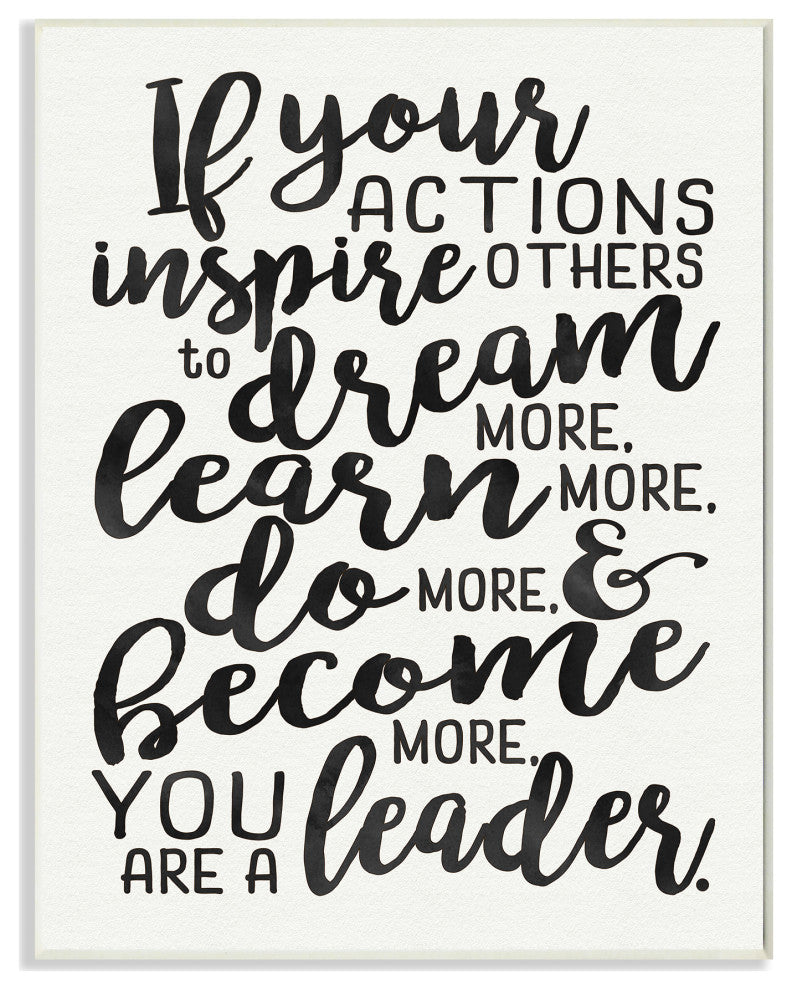 Stupell Industries You Are A Leader Typography Quote, 10 x 15