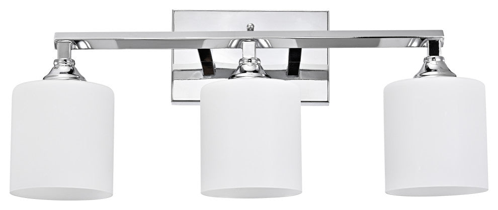 CHLOE Lighting Jane Contemporary 3-Light Bath Vanity Fixture, Chrome