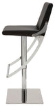 Swing Adjustable Barstool by Nuevo Living, Black