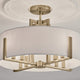 Malen 4 Light Semi Flush Light, Champagne Bronze, Champagne Bronze, 8 Light