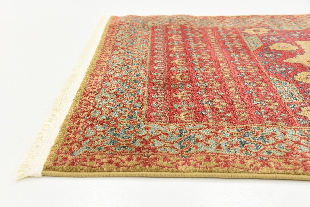 Unique Loom Red Quincy Palace 3' 3 x 5' 3 Area Rug