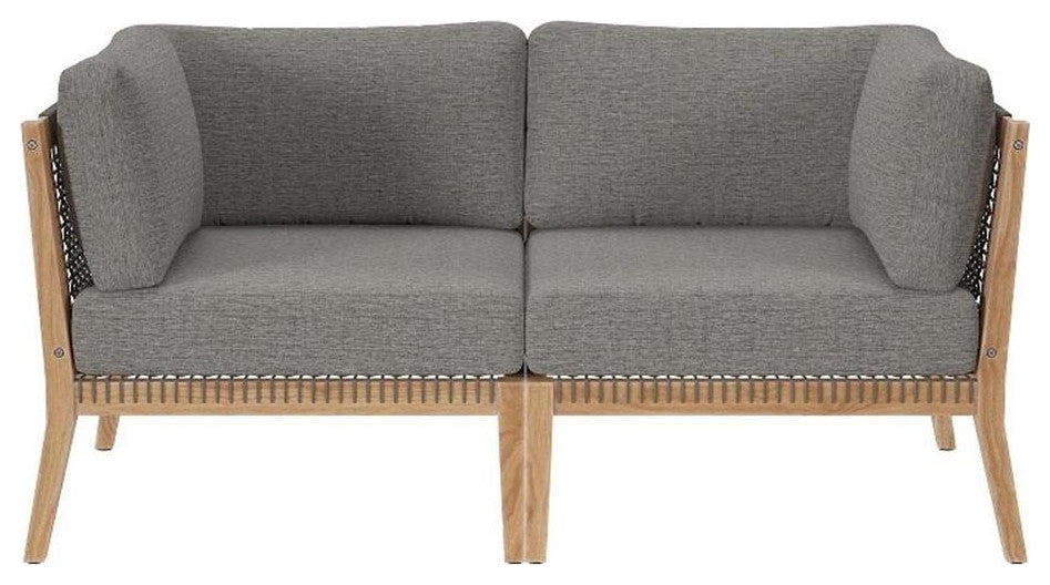 Clearwater Outdoor Patio Teak Wood Loveseat