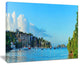 "St John Bay Panoramic View" Seashore Canvas Art, 20"x12"