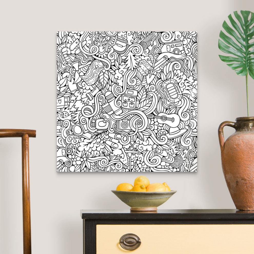 "Camping Design" Canvas Art, 24"x24"x1.25"