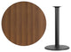 42'' Round Walnut Laminate Table Top with 24'' Round Bar Height Table Base