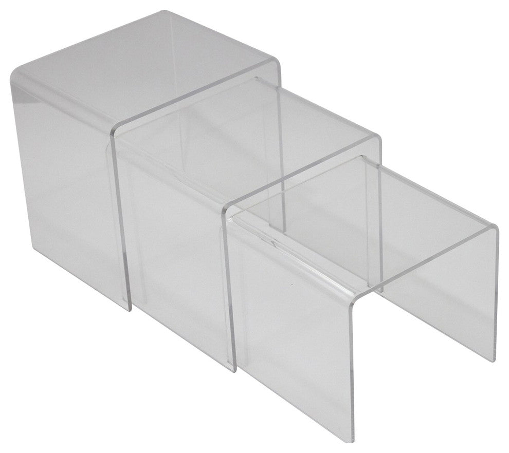 Modern Contemporary Living Room Nesting Table Clear