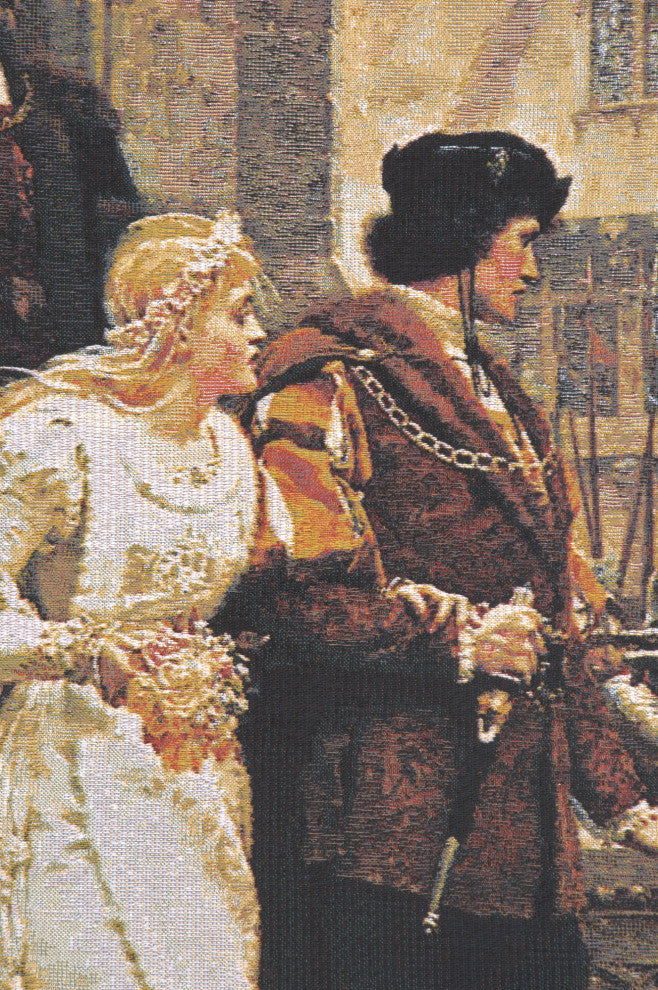 Call to Arms With Border Belgian Wall Tapestry