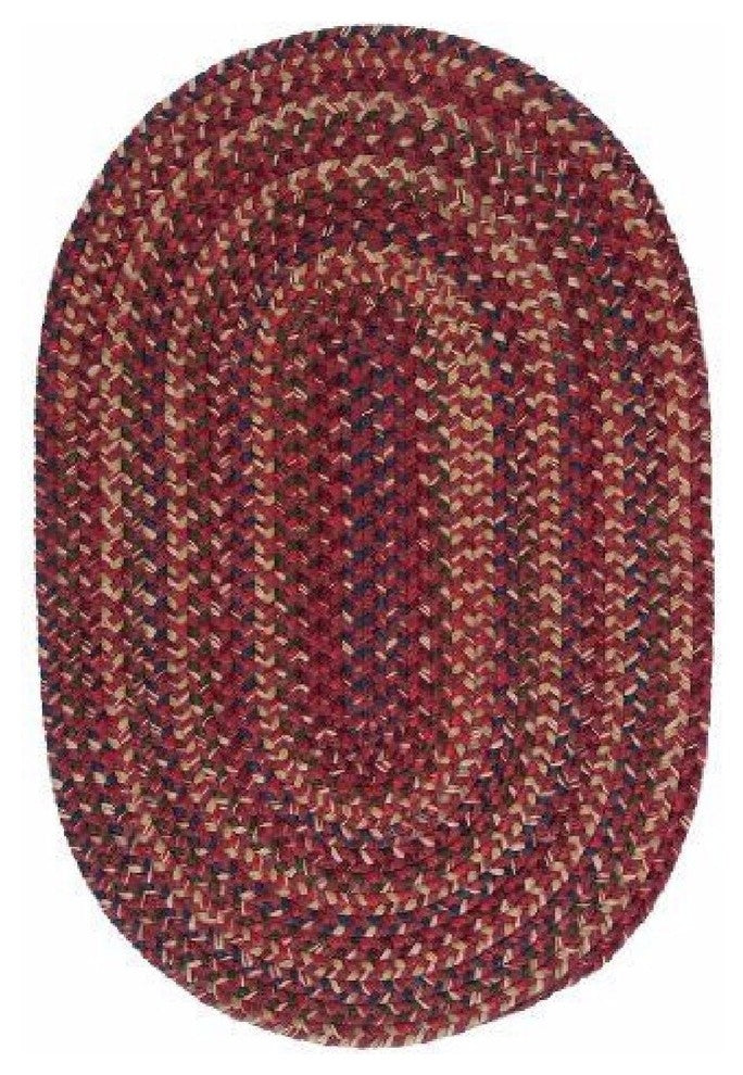 Colonial Mills Midnight MN87 Burnt Brick Traditional Area Rug, Oval 2'x6'