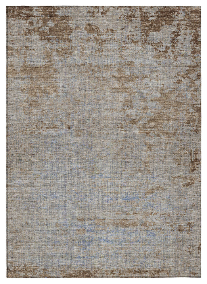 Machine Washable Indoor/Outdoor Chantille ACN1901 Taupe 10' x 14' Rug