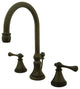 Kingston Brass Widespread Bathroom Faucet With Brass Pop-Up, Oil Rubbed Bronze