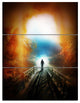 Life after Death Large Tunnel - Modern Landscape Metal Art - 28x36 - 3 Panels