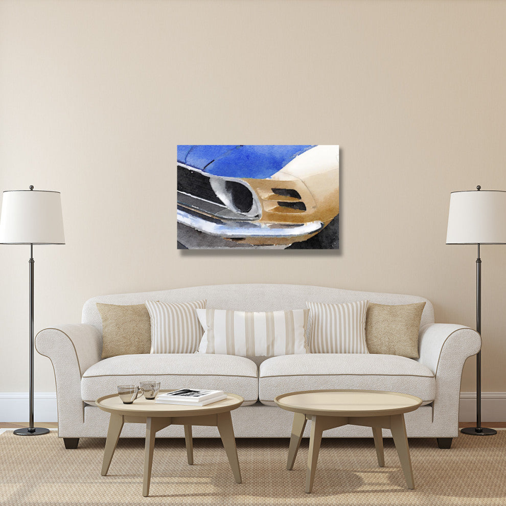 "Ford Mustang Front Detail Watercolor" Fine Art Print