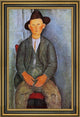 Amedeo Modigliani The Little Peasant - 16" x 24" Framed Premium Canvas Print