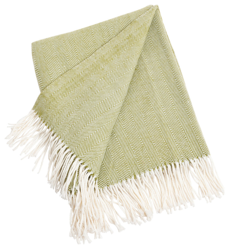 Herringbone Throw, Grass