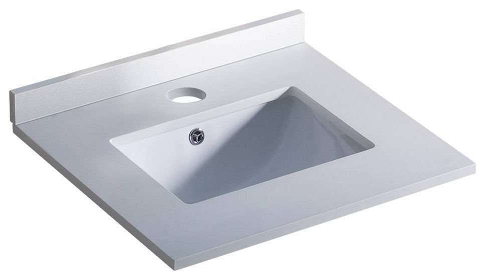 Fresca FCT2024WH-U Oxford 24" White Countertop With Undermount Sink