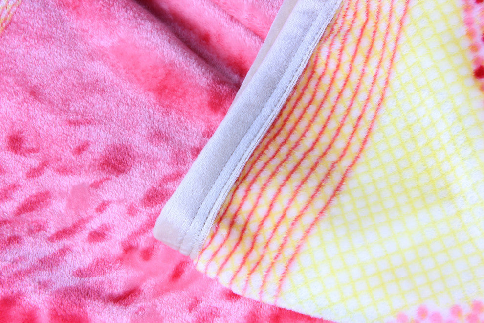 Seashore Reversible Fleece Flannel Blanket, Multicolor