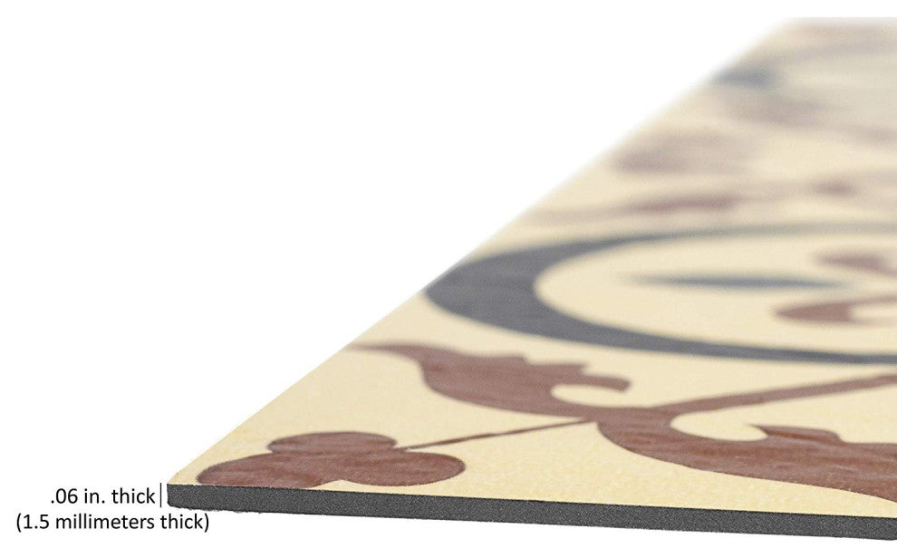 Achim Home Furnishing Retro 12" x 12" Self Adhesive Floor Tiles Burch 20 Tiles/