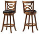 Barstool - 2Pcs / 42"H / Swivel / Dark Oak Bar Height